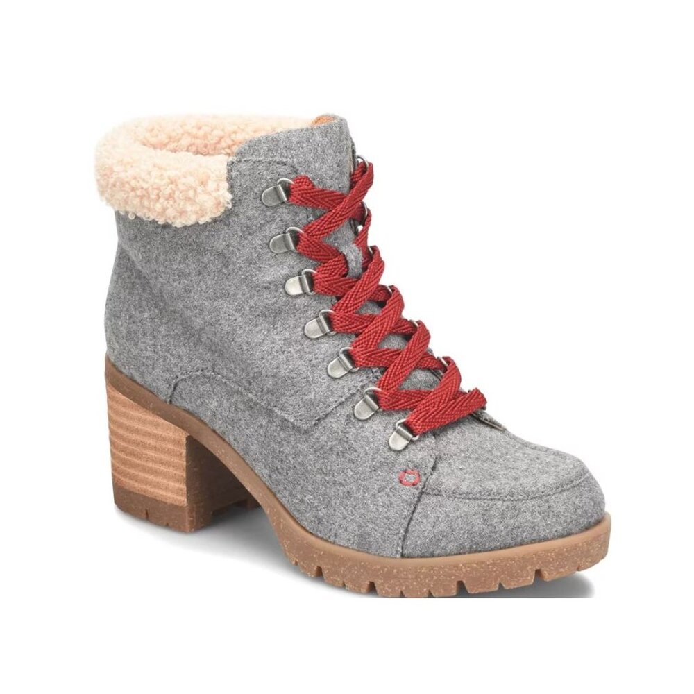 🆕KORKS Evie Lug Sole Wool Bootie Boot 8.5 Gray - Picture 2 of 11